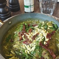 Main: spinach cannelloni with mushrooms at Il Forno Italiano in Uppsala