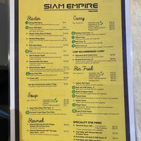 Lots of vegan options and a separate menu.  at Siwa Lee in East Gosford