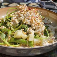 Tofu asparagus salad at De Botanie in Delft