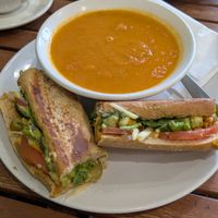 Sandwich & lentil soup at Sandwich Culture in Edinburgh