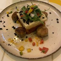 Vegan meatballs with couscous & veggies. This place actually knows what they’re doing in regards to veggies.   at Shambala Lounge Bar in Cuenca