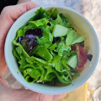 Side salad at Black & White Cafe and Bakery in St Peters Bay
