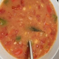 Bean soup at Madrid-Berlin Bistro in Fisterra