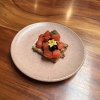 Chefs appetizer   at Tafru Restaurante in Pisac