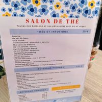 Drink menu at Flora Lit in Paris