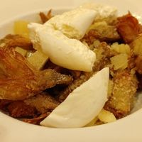 Carxofes arrebossades at Al Born in Banyoles