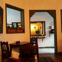 it's a calm restaurant with delicious food, one of my favorites of Medellín  at Delicias al Natural in Medellin