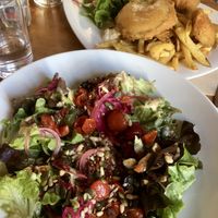 Quinoa Salad and Veg and Cips  at The Pig's Ear Pub in Ploermel