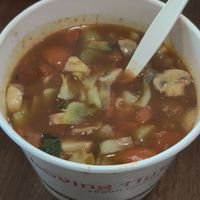 Tom yum soup to go at Loving Hut Glendora in Glendora