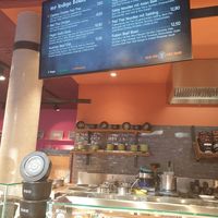 Menue with vegan Gado Gado and vegan Afrikaner Peanut Pot at My Indigo Rosenheim Stadtmitte in Rosenheim