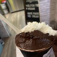 Dark chocolate and coconut   at Marshall's Gelato in Kotor