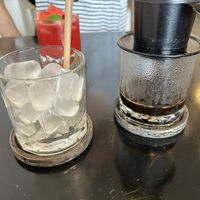 Ice coffee and watermelon juice   at 21 Grams Vegetarian in Da Nang
