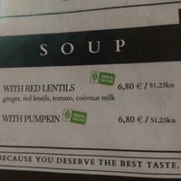 Menu - soups at Pivnica Cont in Rijeka