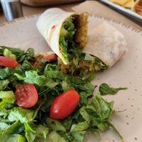 Vegan Falafel Wrap at Bohemia The Journey in Santorini
