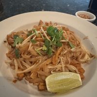 Phad Thai with tofu (ask for vegan).    at The Tropical Bar and Restaurant in Tulsa