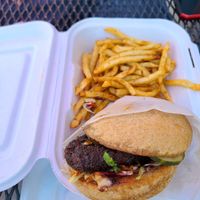 Burger at Native Foods in Costa Mesa