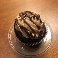 Chocolate cupcake at Native Foods in Costa Mesa