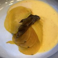 Many ways beets including smoked beets  at ansvar - Greenery Lab in Copenhagen