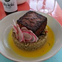 arroz verde con lomito vegan at La Preferida in Frankfurt