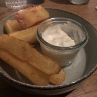 Yucas fritas (cassava)  at La Preferida in Frankfurt