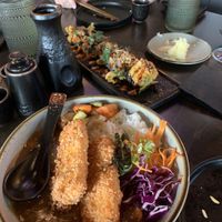 Tofu Katsura and volcano roll   at Nori in Austin