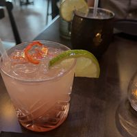 Margarita and a mule  at Nori in Austin