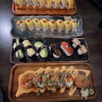 We had to try everything! Crunchy roll is SO yummy  at Nori in Austin