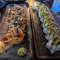 Volcano and Spider Rolls. at Nori in Austin