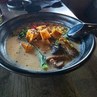 Ramen Noodles 🍜 😋 with Chinese Broccoli, Corn 🌽 and fried Tofu 😋 at Nori in Austin