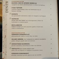 Menu  at Restaurant Krelis in Uitgeest