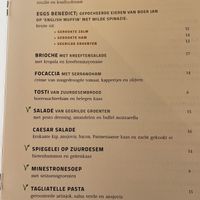 Menu  at Restaurant Krelis in Uitgeest