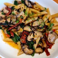 Truffle mushroom pasta at Well Collective in Northeast Singapore