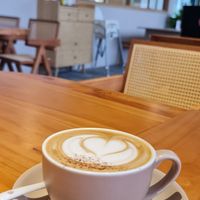 Cappuccino with almond milk at Well Collective in Northeast Singapore