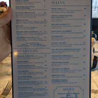 Menu as of June 2023 at Ocean 7 in Cape May