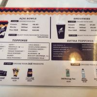 Menu at Oakberry - Via Caradosso in Milan