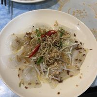 The best dumplings in Hue. Tapioca dumplings with mung beans   They have vegan options too.   at Chay Corner in Hue