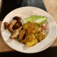 Delicious jackfruit currystarter  at Kool Runnings Jamaican Restaurant in Inverness