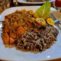 Vegan chicken korma at Kool Runnings Jamaican Restaurant in Inverness