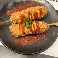 Korean corn dog   at Wagamama - Valley Centertainment in Sheffield