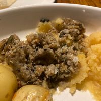 Vegan haggis neeps and tarries  at The Moulin Hotel in Pitlochry