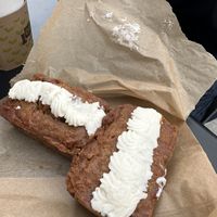 Vegan ginger loaf, delicious with some coffee from Mojo’s down the street who has all the alt milks  at Soto's True Earth Market in Cambria