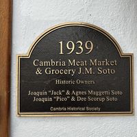 Former meat market now Earth Markett  at Soto's True Earth Market in Cambria