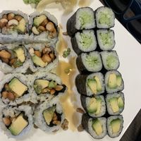 Peanut avocado, cucumber, and avocado rolls   at Shiki in Kennewick