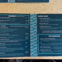Brunch and lunch menu at Seagrass Beach Cafe in Llanfairfechan