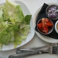 salad with in-house dressing at La Spiaggia Ristorante in Ocean Shores