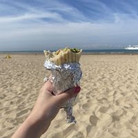 Very good falafel wrap to eat on the beach!   at Le Tunisien de Calais in Calais