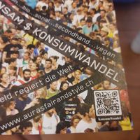 Vegan ad at auras fair & style in Richterswil