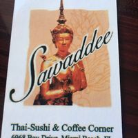 Business card at Sawadee Thai in Miami Beach