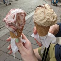 Black forest and Snickers at Lodziarnia Rinella Gelato in Krakow