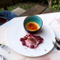 Crème brulée at Gasthof zur Traube in Grein